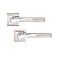 Ручки на розеті MVM Z-1319 (T7-E8) SN/CP матовий нікель/полірований хром